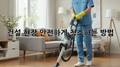건설 현장, 안전하게 청소하는 방법